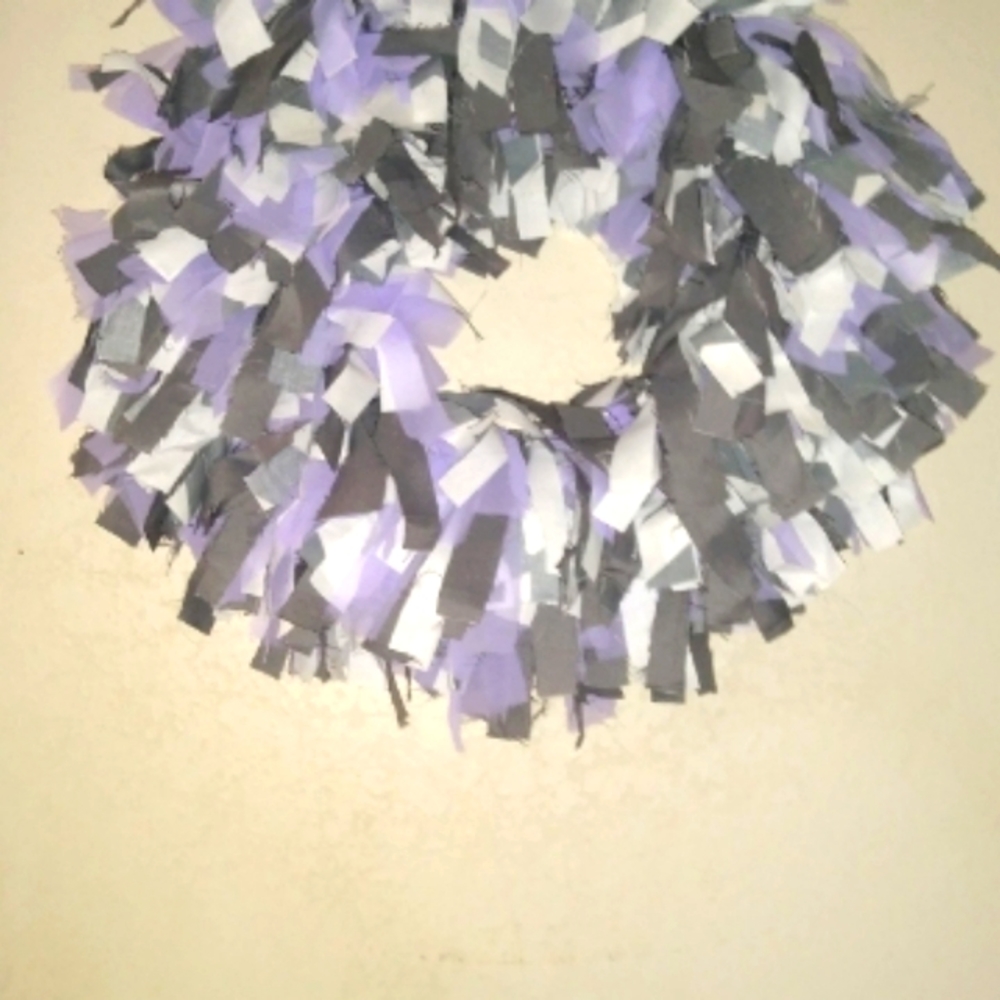#45 Chevron Round Fabric Wreath